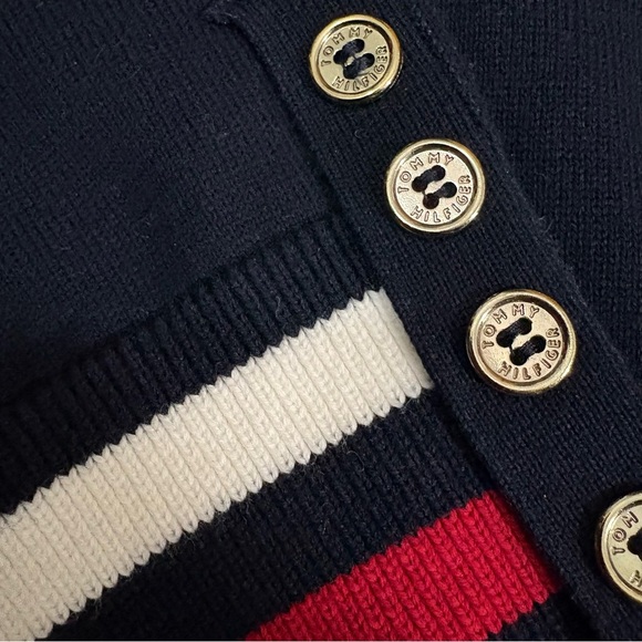 Tommy Hilfiger Women’s M Turtleneck Sweater Long Sleeve Embroidered Logo Buttons - Picture 4 of 12